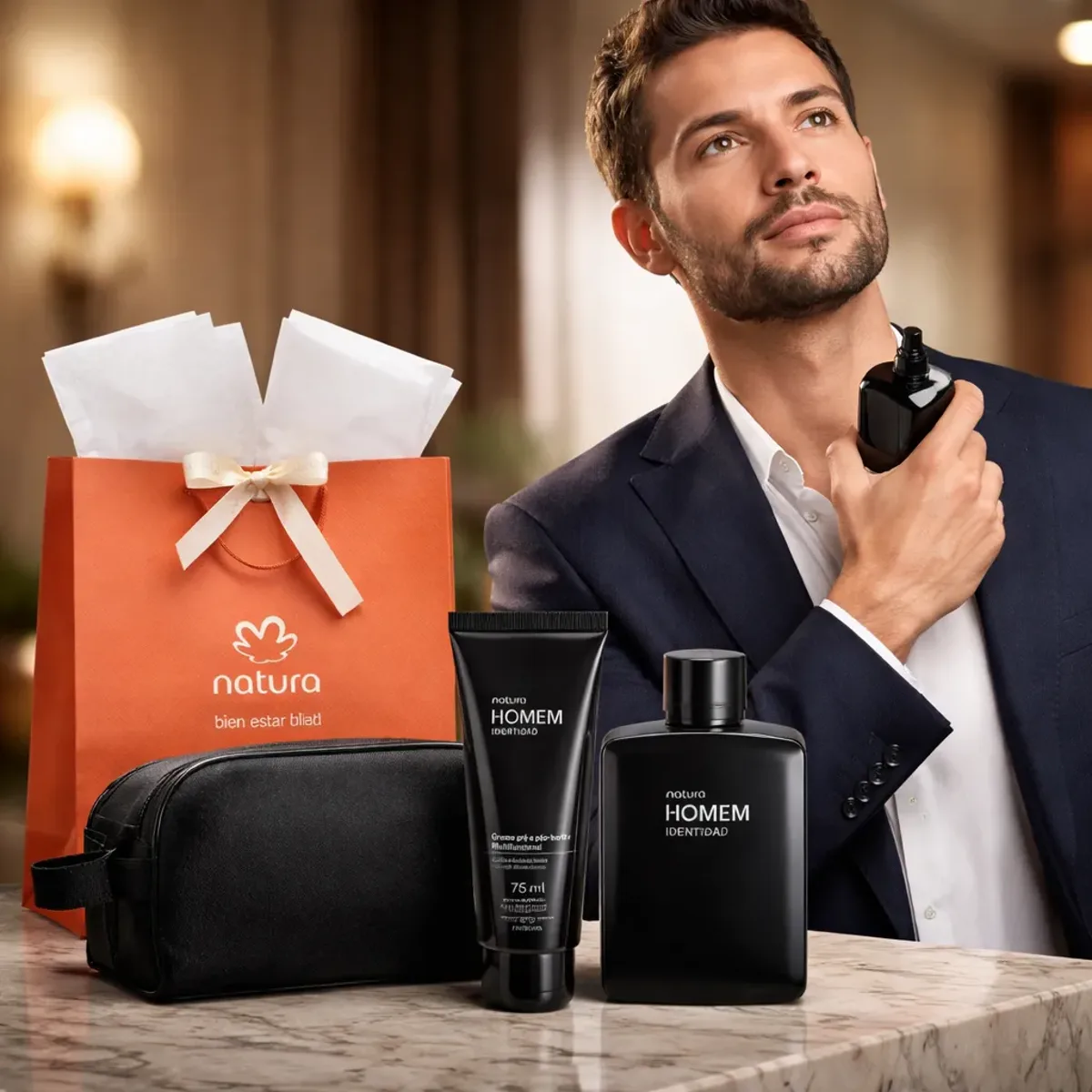 Kit Rutina Homem Identidad + Crema Barba+ Necessaire