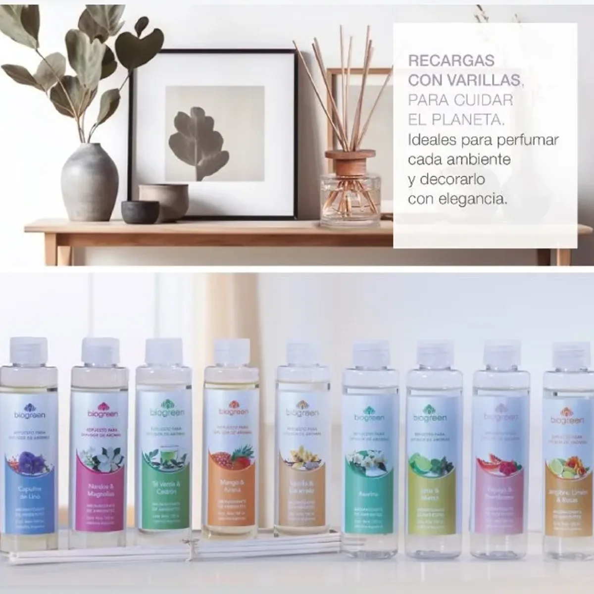 Recarga Difusor 100 ml + varillas